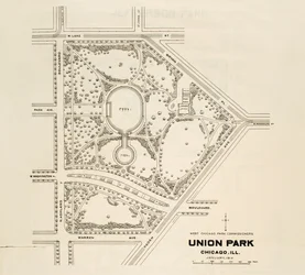 Kaart van Union Park, Chicago, Illinois