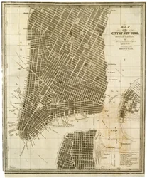 Kaart van de Stad New-York [in Manhattan, tot aan 36th Street]