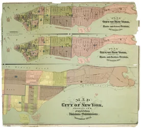 Kaart van de stad New York, met zijn politieke indelingen en onderverdelingen