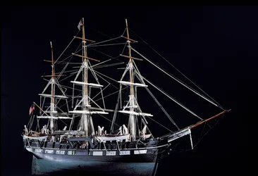 Model van een 18e-eeuws walvisvaartuig