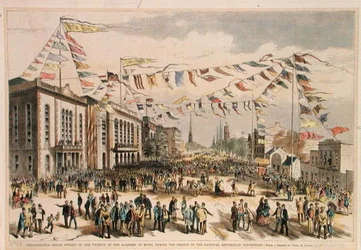 Nationale Republikeinse Conventie, Broad Street, Philadelphia, uit 