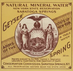 Natuurlijk mineraalwater, New York State Reservation, Saratoga Springs
