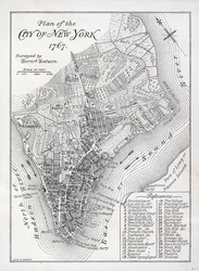 Plan van de stad New York in 1767