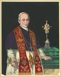 Paus Leo XIII, pub. 1878 (kleurenlitho)