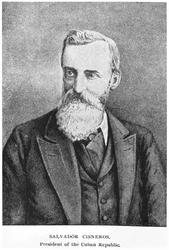 Portret van Salvador Cisneros Betancourt (1828-1914) uit The Story of Cuba door Murat Halstead, gepubliceerd 1898