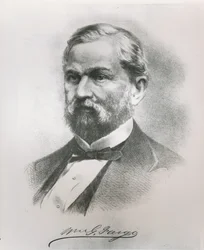 Portret van William George Fargo (1818-81) mede-oprichter van Wells Fargo & Co.