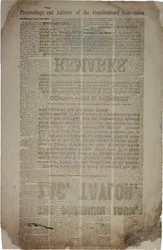 Handelingen en toespraak van de Constitutionele Conventie, ca. 19 maart 1861