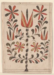 Beloning van Verdienste (Belohnung), Fraktur schilderij