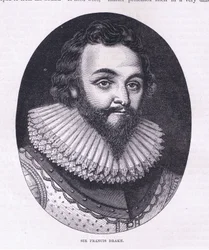 Sir Francis Drake, illustratie uit Cassell