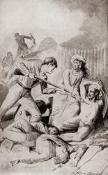 De Slag bij Quallah Battoo in 1832, uit 