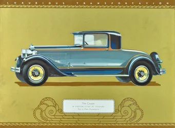 De Coupe, een aangepaste acht door Packard, gepubliceerd in 1930 (kleurenlitho)