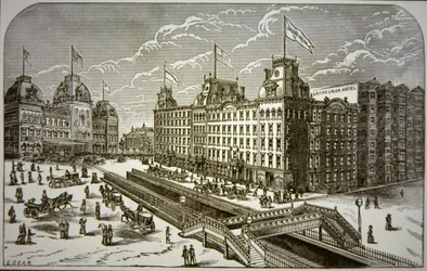 Het Grand Union Hotel, New York City (litho)