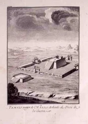 De Hoofdtempel van Mexico, gewijd aan de Oorlogsgoden, uit Antonio de Solis y Rivadeneira Solis