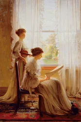 De muziekles, ca. 1890