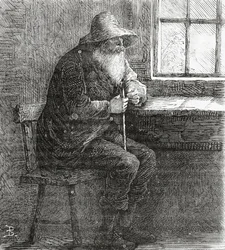 De Patriarch, illustratie voor een verhaal, Een Gemeenschap van Verschoppelingen, uit Appletons Journal, 23 maart 1872
