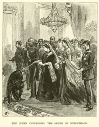 De Koningin die de Orde van Ridderlijkheid Toekent