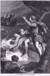 De laatste momenten van Sir Humphrey Gilbert, illustratie uit Cassell