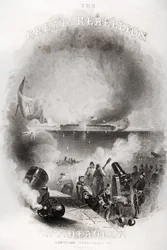 Titelpagina illustratie van De aanval op Fort Sumter in 1861, uit 