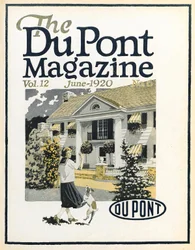 Vrouw en hond, vooromslag van het DuPont Magazine, juni 1920