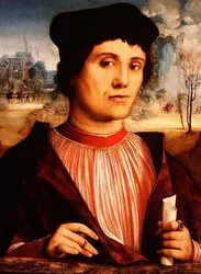 Portret van een Geestelijke met een Rol