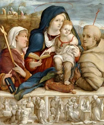 Maagd en kind tussen St. Helena en St. Franciscus, ca. 1520