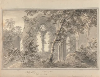 Uitzichten in Engeland, Schotland en Wales: Netley Abbey bij Southampton, 24 juli 1804
