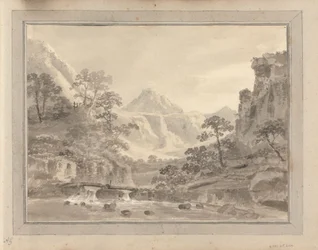 Uitzichten in Engeland, Schotland en Wales; Tour in Schotland: Bergachtig landschap met brug