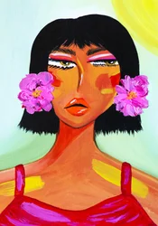 Levendig bloemenportret