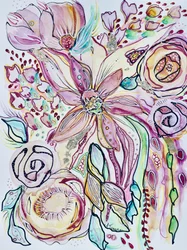 Levendige abstracte bloemen