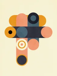Rainbow Plus Shapes  Blauw Mosterd8