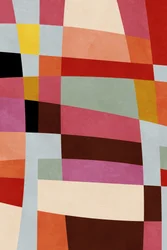 Warme kleuren Bauhaus-geometrie 4