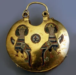 Gouden hanger Kolt met de Sirin vogels