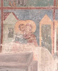 Ontmoeting van de Heiligen Joachim en Anna bij de Gouden Poort, 12e eeuw
