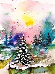 Levendig winterbos