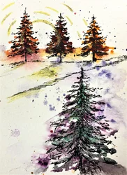 De gloed van het winterbos