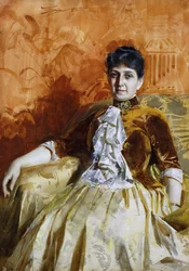 Portret van Lisen Lamm, 1885