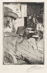 Albert Besnard en zijn model