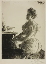 Aan de piano