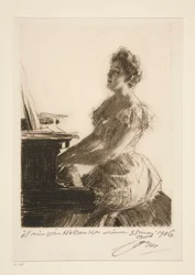 Aan de piano