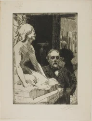 Pontus Fürstenberg en zijn vrouw (staand bij Hasselbergs "Kikker")