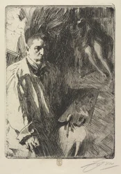 Portret van de kunstenaar en zijn model