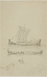 Schets van het zeilschip van kapitein Anderson