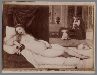 Fotoreproductie van het schilderij de Venus van Urbino van Titiaan