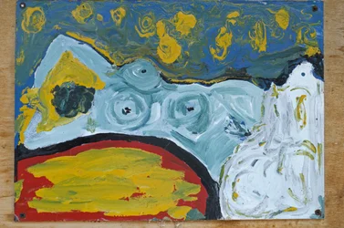 BLAUW VROUWELIJK NAAKT