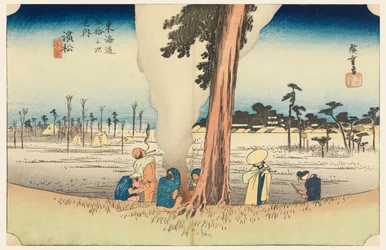 Hamamatsu, Wintertijd, in De Drieënvijftig Stations van de Tokaido Weg (Tokaido Gojusan Tsugi-no Uchi)