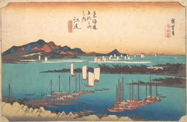 Panorama van Miwo Pine Wood vanuit Ejiri, 1834