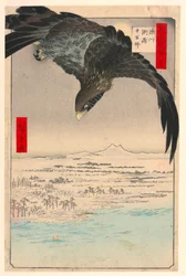 Vlakte bij Suzaki Fukagawa (Fukagaw Susaki, Juman-tsubo) uit de serie Honderd Zichten van Edo