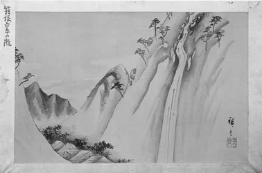 Shiraito-waterval bij Hakone, 19e eeuw
