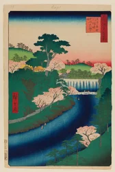 Dam op de Otonashi-rivier bij Oji