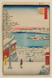 Uitzicht op heuveltop, Yushima Tenjin Shrine